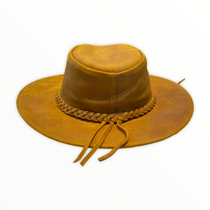 Mustard Indiana Leather Hat